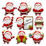 Set 9 autocolante Crăciun Ambiance Funny Santa Claus