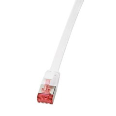 Cablu de date, LogiLink, Flat Cat.6A, 2 m, Alb, LogiLink Cablu de date, LogiLink, Flat Cat.6A, 2 m, Alb, LogiLink
