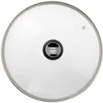 Capac de sticla cu maner plastic Tefal Exception , 28 cm, transparent, orificiu abur