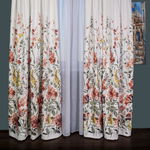 Draperie Satin Flori Multicolore, PERDELE ACASA BY CLAU