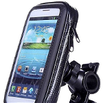 Suport husa telefon mobil LX 01 pentru bicicleta si motocicleta rezistent apa si socuri touchscreen rotativ negru, GAVE