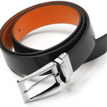 Curea neagra/portocaliu, din piele de bovina, FEDON Belts Cint-Double-U12