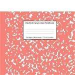 Marbled Composition Notebook: Coral Pink Marble Wide Ruled Paper Subject Book - Young Dreamers Press, Young Dreamers Press