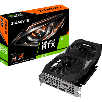 Gigabyte GeForce RTX 2060 OC 6G NVIDIA 6 Giga Bites GV-N2060OC-6GD, Graphics Cards