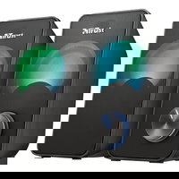 Boxe pc trust arys rgb compact 2.0 speaker set, negru 23120