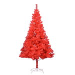 Pom de Crăciun artificial cu suport roșu 180 cm PVC