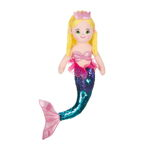 Papusa sirena din material textil My Doll, 78 cm, 3 ani+, Multicolor