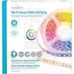 Banda LED Smart Wi-Fi Nedis, RGB, alb cald pana la alb rece, 5m