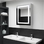 Dulap de baie cu oglinda si LED-uri, VidaXL