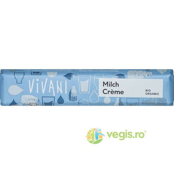 Baton de Ciocolata cu Crema de Lapte Ecologic/Bio 40g VIVANI