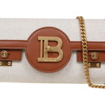 Balmain B-Buzz 23 Bag In Ivory And Brown VN0LE596TCFN GEM Culoarea Cream BM8270263