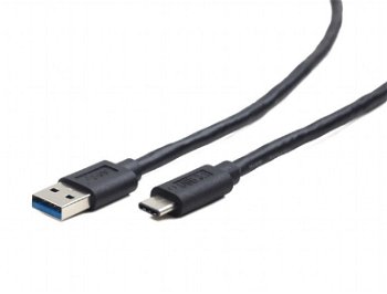 Cablu alimentare si date Gembird, USB 3.0 (T) la USB 3.1 Type-C (T), 36W, 0.1m, Negru, CCP-USB3-AMCM-0.1M, Gembird