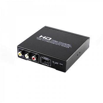 Convertor din semnal HDMI 1.3 1080P 60Hz in semnal RCA (CVBS) si HDMIauto scaler si switch format PAL/NTSC, krasscom