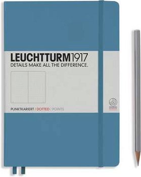 Caiet A5, 249 file, punctat, Leuchtturm Medium, albastru Nordic