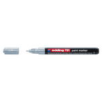 Marker permanent Edding 791 cu vopsea corp plastic varf rotund 1-2 mm argintiu, Edding