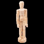 Figurina corp uman cu articulatii mobile, pe suport vertical, pentru pictura, desen, Playbox