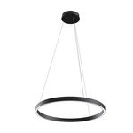 Lustra rotunda cu inaltime reglabila din Aluminiu Negru cu LED D60xH120cm Rim