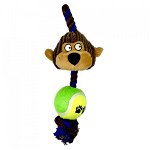 Jucarie pentru caini - Maimuta cu minge, sfoara si sunet, Perfect Pet