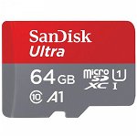 Card memorie SanDisk Ultra, Micro-SDXC, 64GB, clasa 10, 100 MB s
