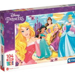 Puzzle Clementoni Maxi, Disney Princess, 104 piese, Clementoni