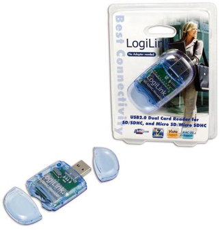 Card Reader USB 2.0 stick, format SD & Micro SD, Logilink CR0015