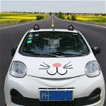 O Pereche de Autocolante 3d pentru Capota Masinii, Camionetei, model Urechi de Pisica, Decortatiuni Abtibild pentru Masini Mici, Accesorii Design, Neer