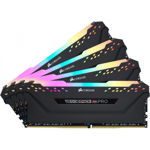 Memorie Vengeance RGB PRO Black 32GB DDR4 3600MHz CL18 Quad Channel Kit, Corsair