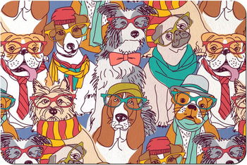 Covoras antiderapant Limefox, multicolor, cauciuc/microfibra, 40 x 60 cm