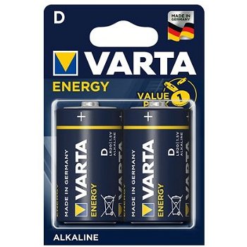Baterie alcalina VARTA BAVA 4120, R20 (typ D), 2 bucati energy, Varta