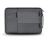 Geanta laptop Tech-Protect Pocket Macbook Air / Pro 13 inch, Gri inchis