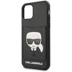 Husa Cover Karl Lagerfeld CardSlot pentru iPhone 11 Pro Max Negru, Karl Lagerfeld