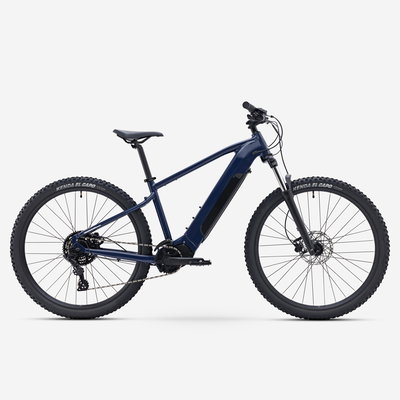 Bicicletă MTB electrică semi-rigidă drumeție29" Cadru aluminiu E-EXPL140Albastru, ROCKRIDER