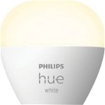 Bec LED inteligent Philips Hue P45, Bluetooth, Zigbee, lustra, E14, 5.7W, 470 lm, lumina alba calda (2700K), Philips