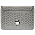 Geanta sleeve argintie pentru laptop 14, Karl Lagerfeld