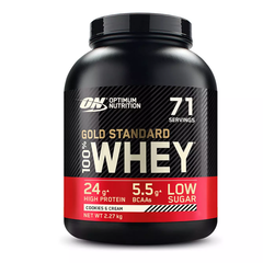Proteine din zer, pudra proteica Optimum Nutrition, ON 100% Whey Gold Standard, aroma biscuiti cookies, 2.02kg