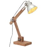 vidaXL Lampă de birou industrială, argintiu, 58x18x90 cm, E27, rotund, vidaXL