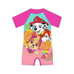 Costum de baie UV cu maneci scurte si fermoar Paw Patrol Girl, EPLUSM, Roz, 98/104