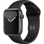 Apple Watch Nike 5, GPS, Carcasa Space Grey Aluminium 44mm, Anthracite/Black Nike Sport Band - S/M & M/L