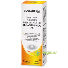 Spray pentru Arsuri si Piele Iritata cu D-Panthenol Santaderm 9% 100ml, VIVA PHARMA