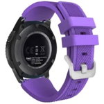 Curea ceas Smartwatch Samsung Galaxy Watch 46mm, Samsung Watch Gear S3, iUni 22 mm Silicon Purple, iUni