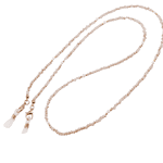 Colier snur pentru ochelari crem discuri fatetate si perle 70cm, StoneMania Bijou