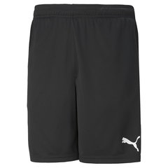 Puma, Pantaloni scurti pentru fitness Team Rise, Negru/Alb