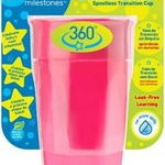 Non-spill cup 360 300ml roz (TC01039), Dr Browns