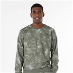 COLIN'S, Bluza sport cu model tie-dye, Alb prafuit, Verde militar, S