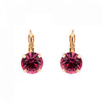 Cercei placati cu Aur roz de 24K, cu cristale Swarovski, Antigua | 1032/1-209RG6
