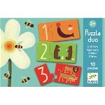 Jucarii Educative Puzzle duo Djeco Numere, 1-2 ani +, Djeco