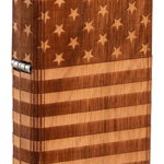 Brichetă Zippo 49332 Woodchuck USA American Flag Wrap, Zippo