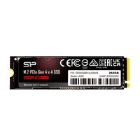 SILICON POWER M.2 2280 PCIe 250GB SSD UD90 Gen4x4 NVMe 4500/1950 MB/s
