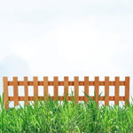 Gard decorativ de gradina din lemn natural, 60x1,5xh25 cm, 