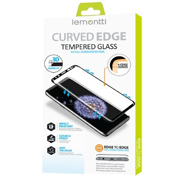 Folie Lemontti Sticla Curbata compatibila cu Samsung Galaxy S7 Edge G935, 1 fata, 9H, 3D, Alb